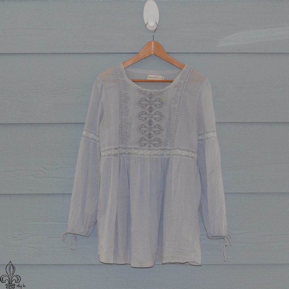 ⚜4 Love & Liberty sheer blue top⚜